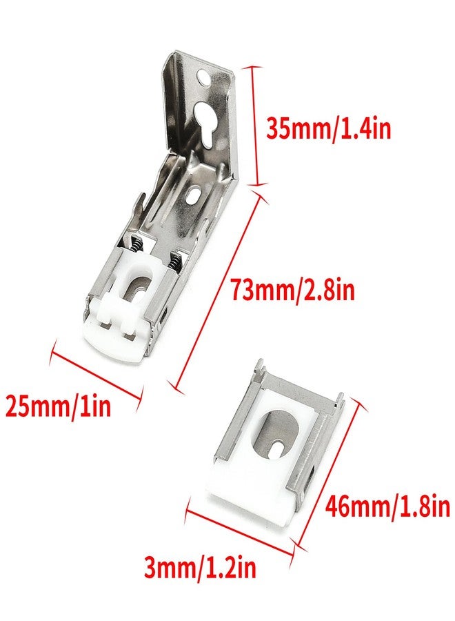 Surf turtle Mountings Brackets for Vertical Blinds 2 Sets Zebra Blinds Accessories Replacement Mount Hardware, for Both Inside or Outside L-Shaped Metal Blinds Mounting Bracket - Image 2